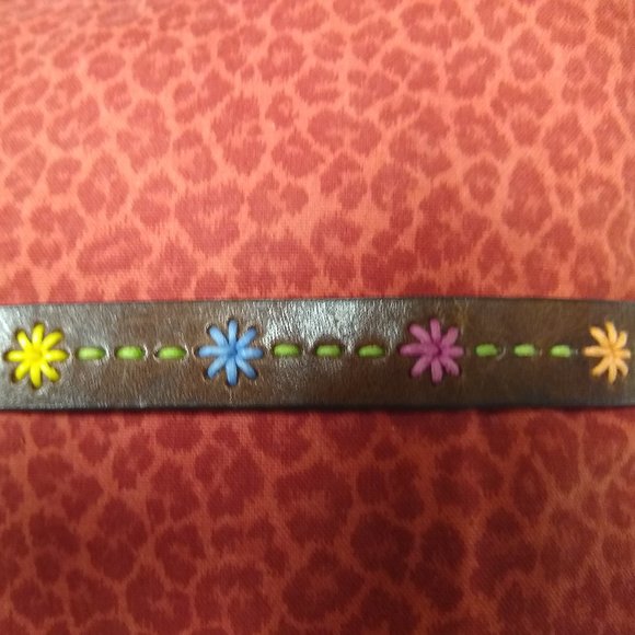 Floral Leather Belt - Picture 3 of 7
